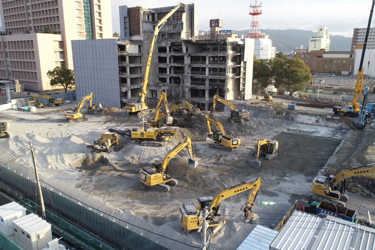 熊本・八代で豊富な解体実績を持つRC造公共施設解体状況